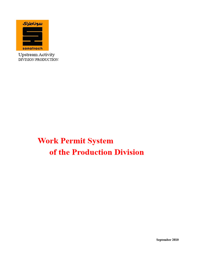 Work Permit System Overview 2010 | PDF | Safety | Risk