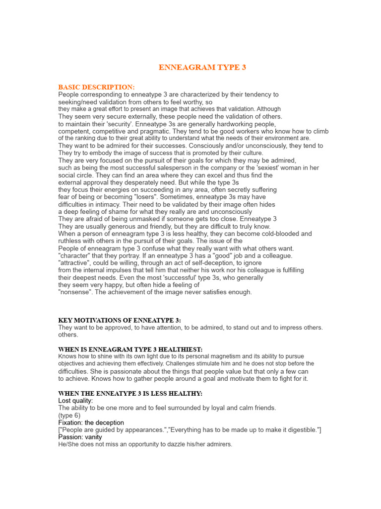 Jordi Pons The Enneagram Type 3 | PDF | Thorax | Oedipus Complex