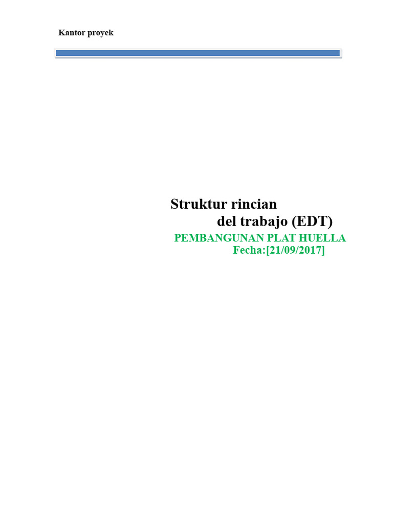 Struktur Rincian Pekerjaan Proyek Plat Jejak | PDF