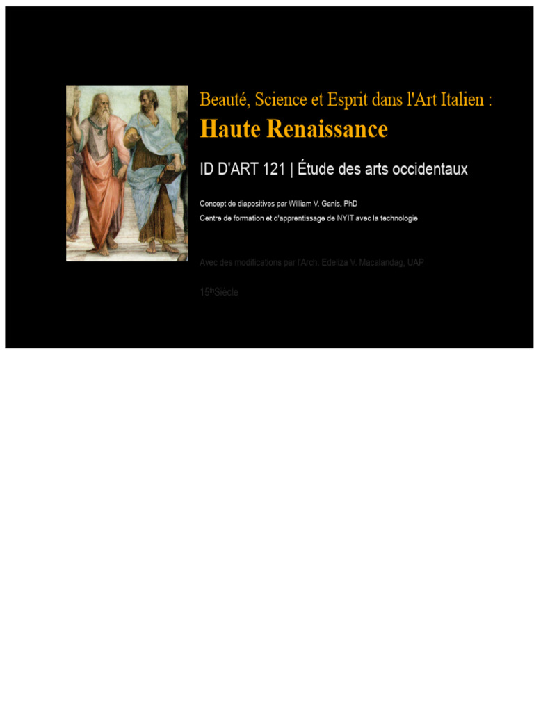 Art Italien de la Haute Renaissance | PDF | Michel-Ange | Leonard de Vinci