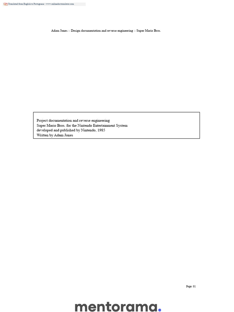 Super Mario Bros. Design Documentation | PDF | Mario | Nintendo