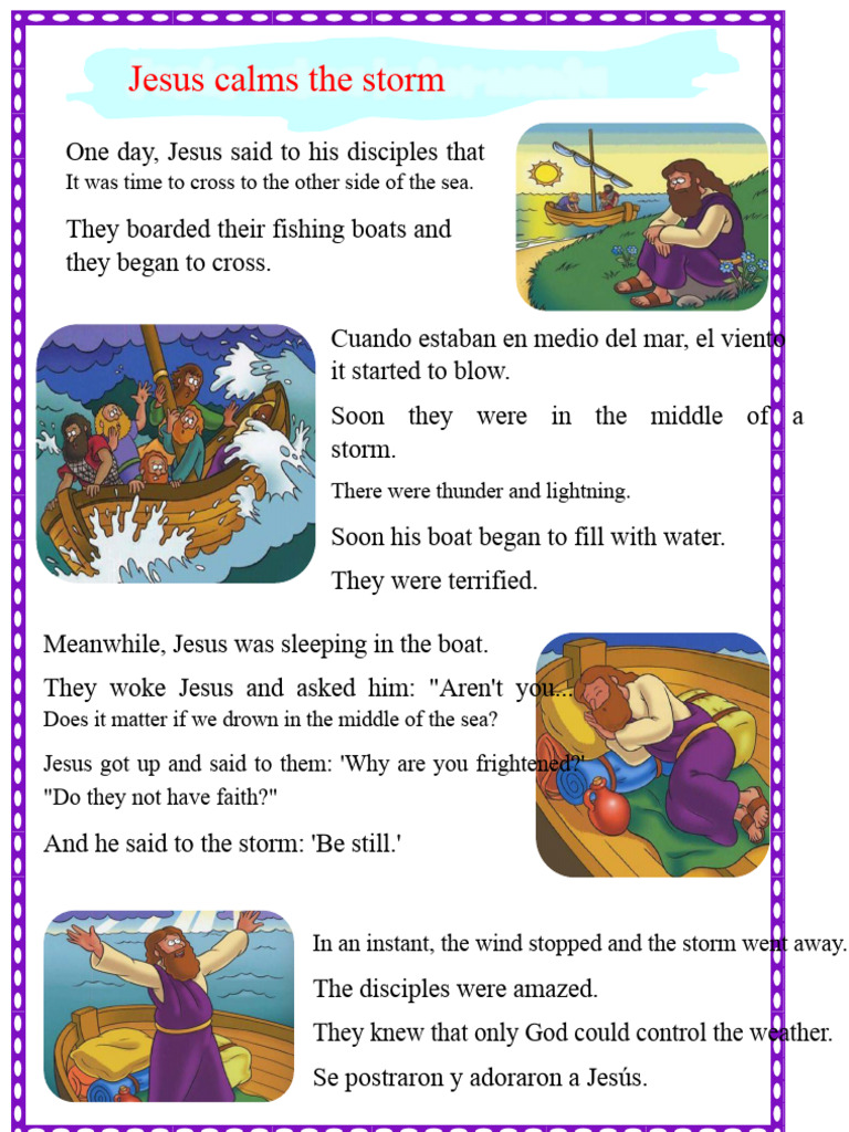 F. Jesus Calms The Storm | PDF