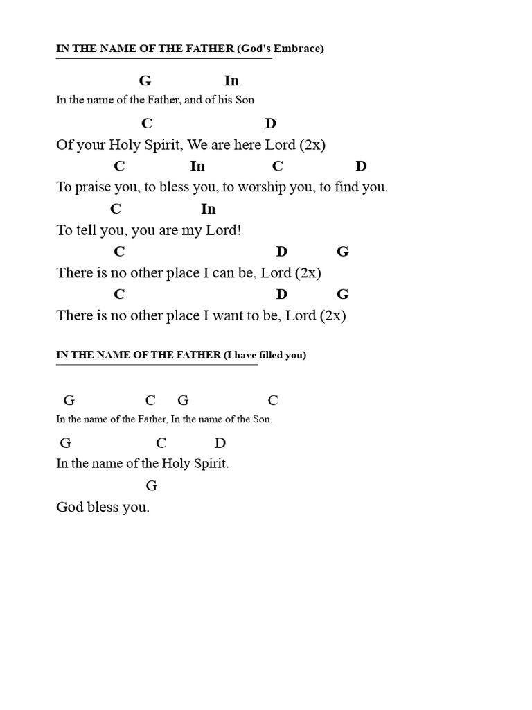 in the name of the father | PDF