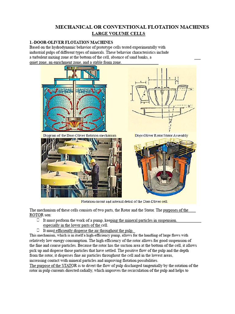 Mechanical or Conventional (Large Volume) Flotation Machines | PDF ...