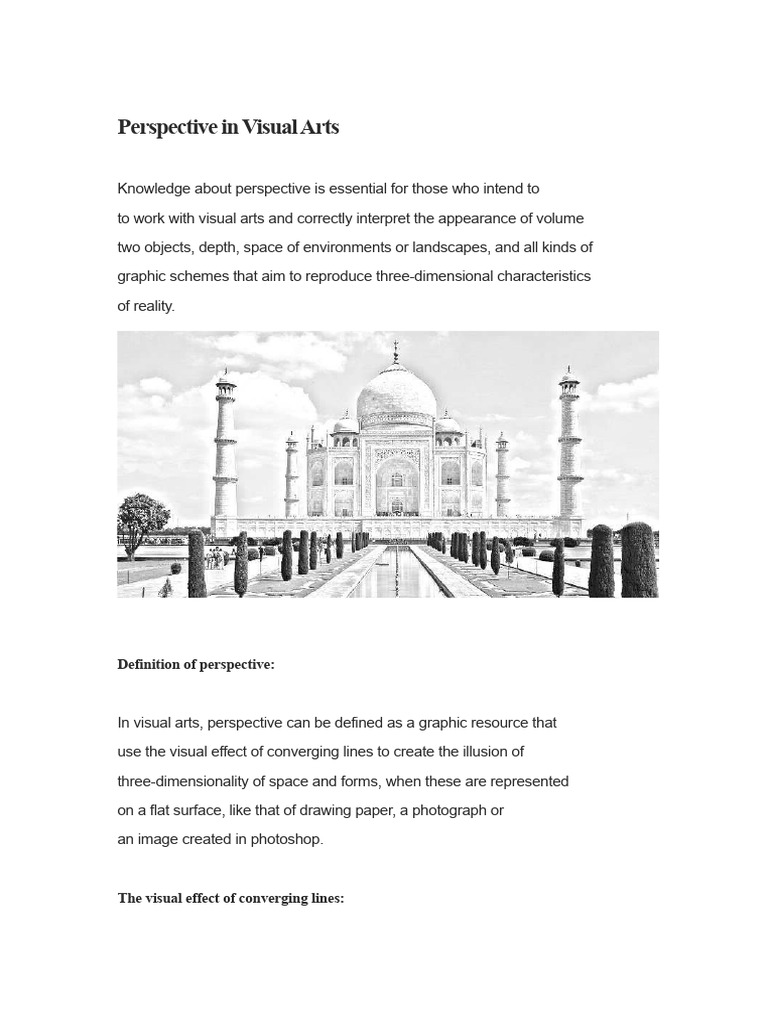 Understanding Perspective in Visual Arts | PDF | Perspective (Graphical ...
