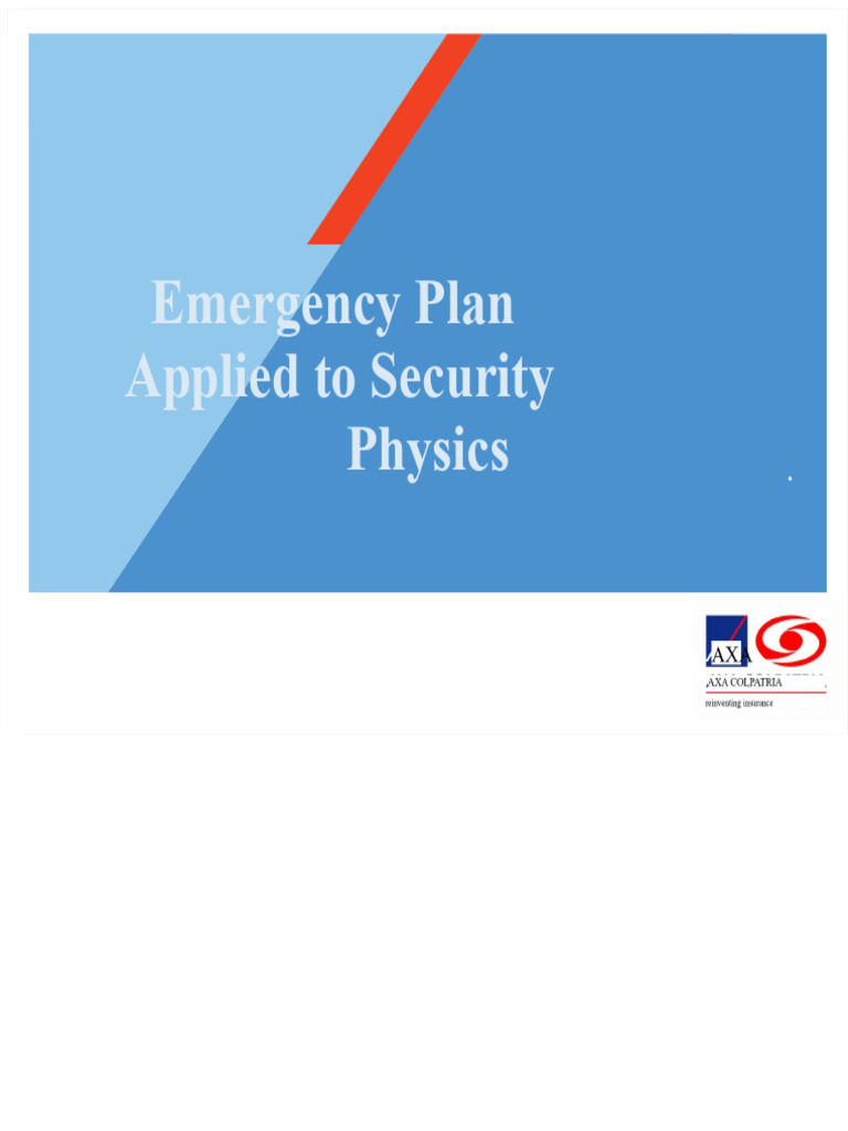 DOCUMENT - EMERGENCY PLAN APPLIED TO PHYSICAL SECURITY | PDF