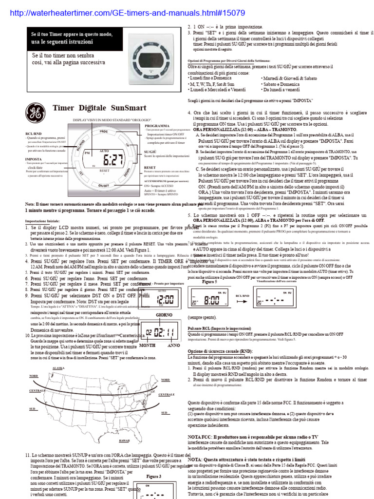 Manuale Del Timer Digitale GE | PDF