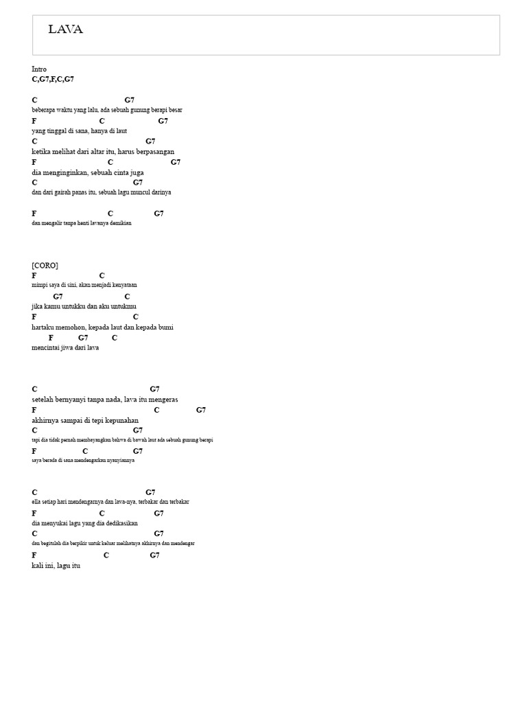Lagu Cinta dan Lava Vulkanik | PDF