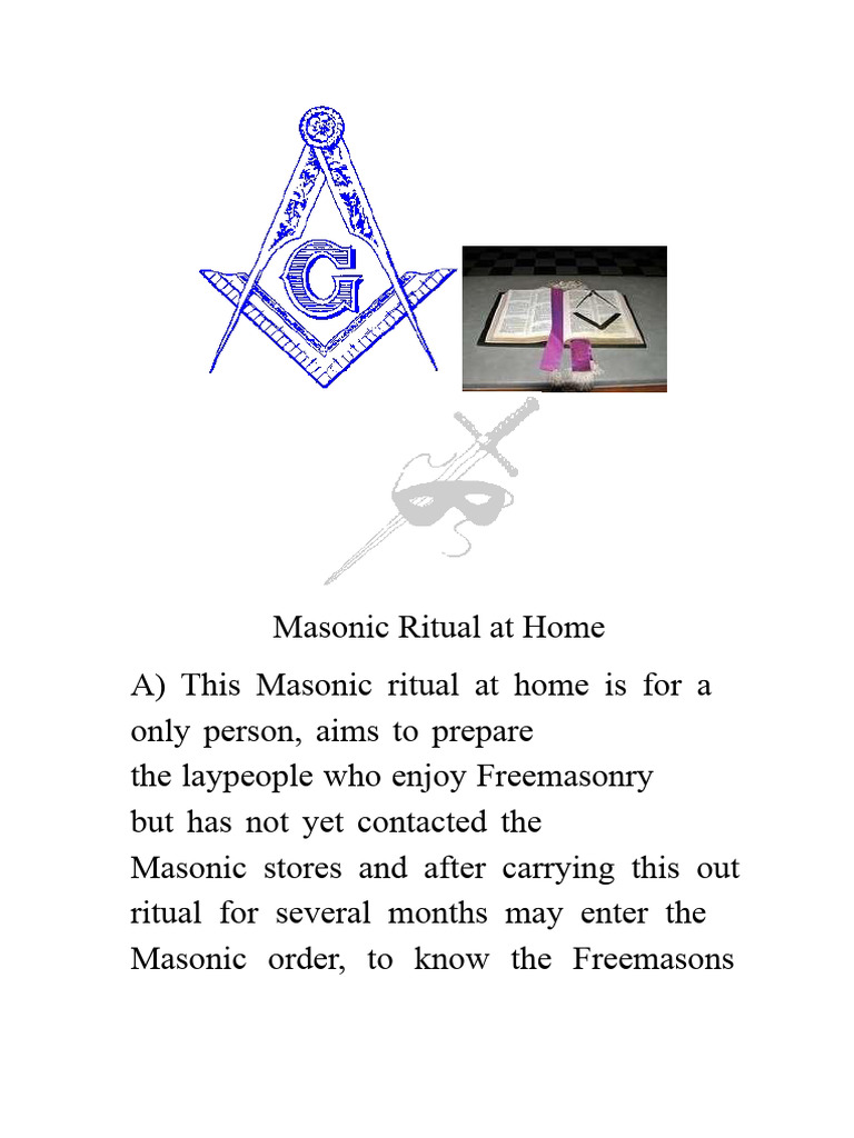 Home Masonic Ritual Guide | PDF | Freemasonry | Altar