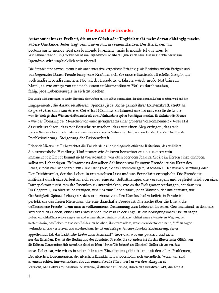 Die Kraft Der Freude | PDF