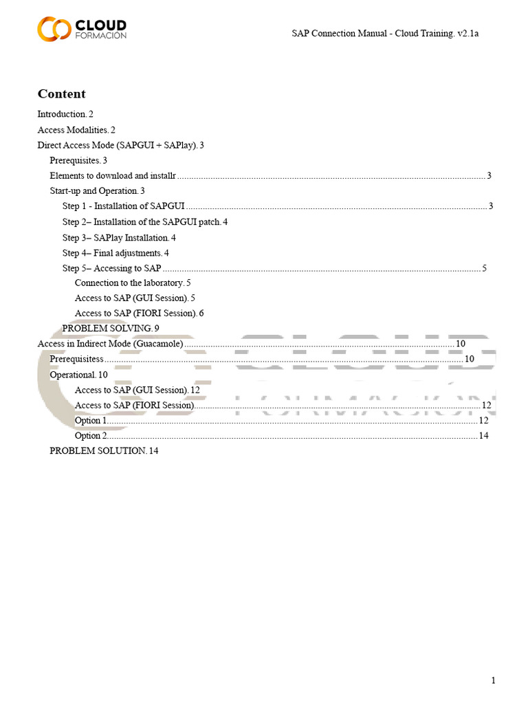 SAP Connection Guide for Cloud Training | PDF | Mobile App | Proxy Server