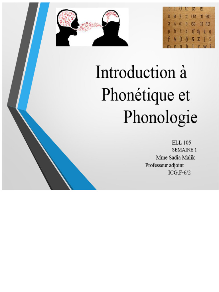 Introduction à la phonétique et phonologie | PDF | Phonétique | Phonologie