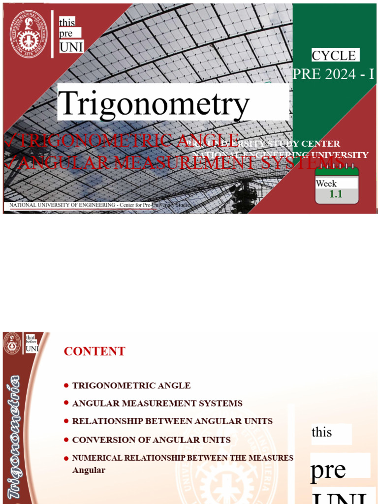 Trigonometric Angles and Measurement Systems | PDF | Angle | Minute And ...