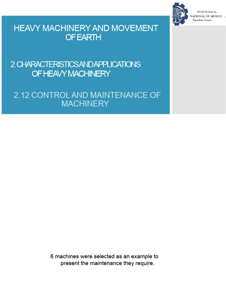 Heavy Machinery Maintenance Guide | PDF | Engines | Lubricant