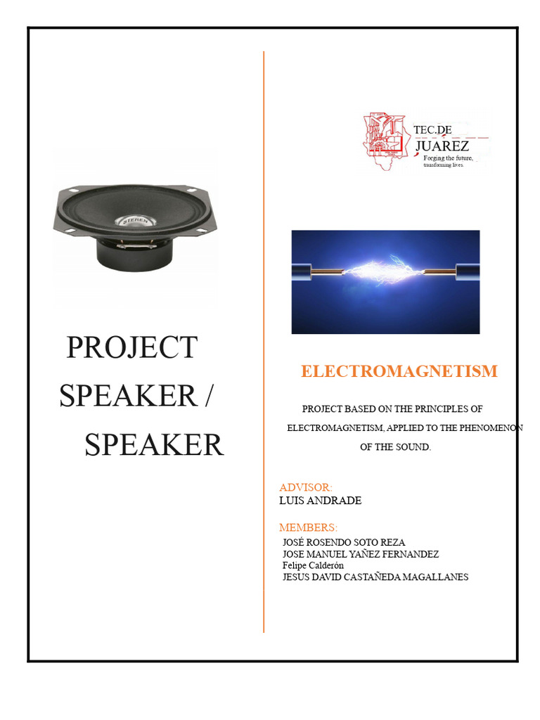 Project Speaker | PDF | Electric Field | Magnetic Field