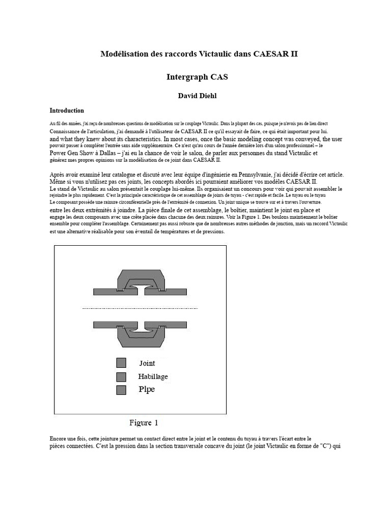 CAESAR II - Modélisation Des Raccords Victaulic | PDF | Tuyau | Flexion ...