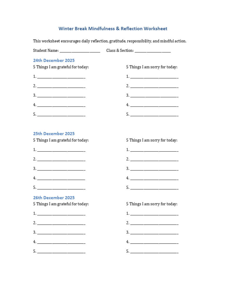 Mindfulness Worksheet | PDF | Chess Theory | Chess