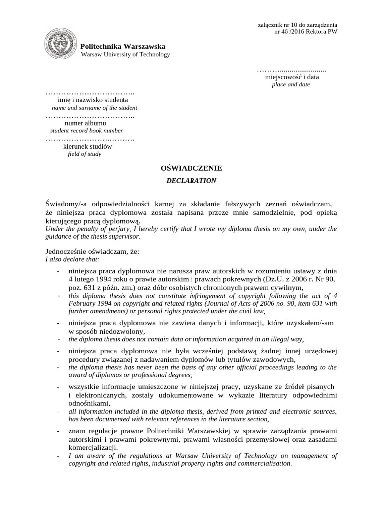 Thesis Author Declaration-1 | PDF