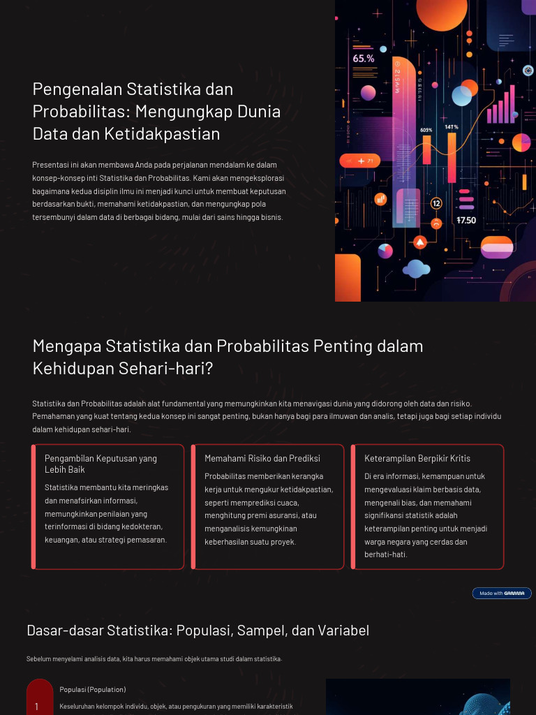 Statistika dan Probabilitas: Panduan Dasar | PDF