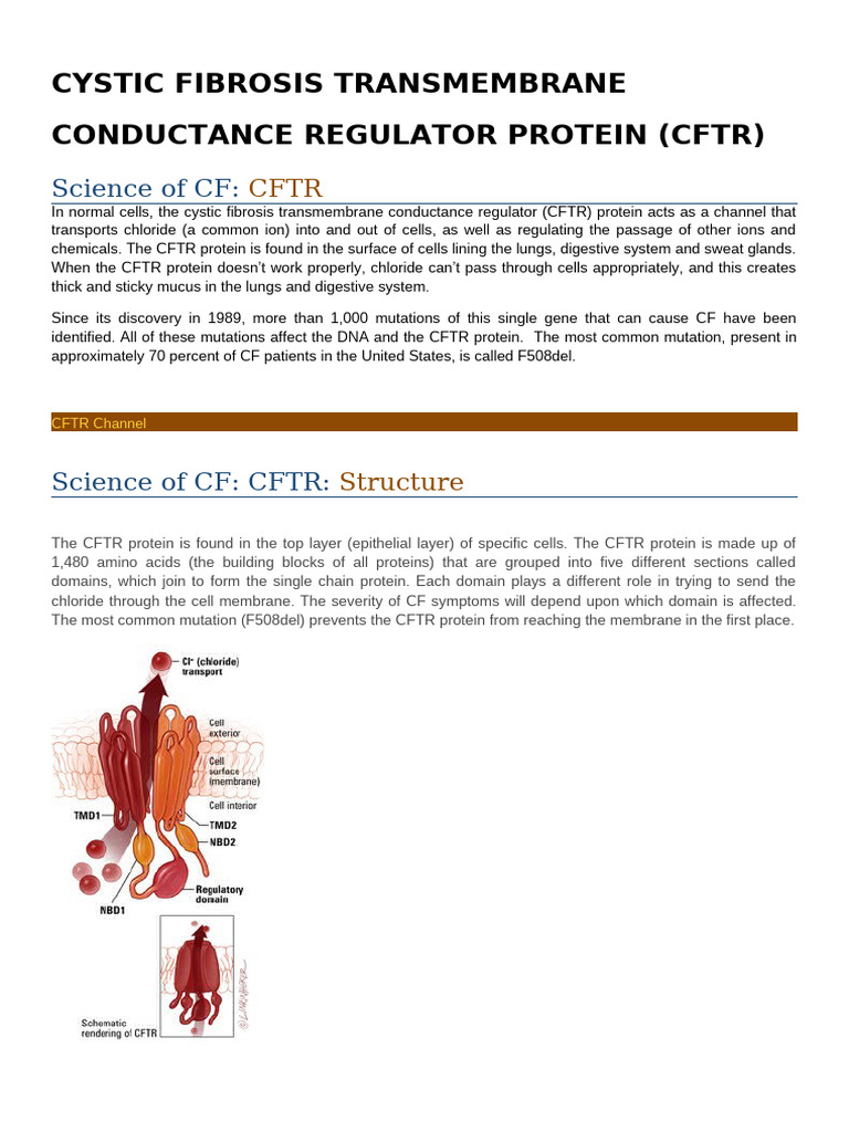CYSTIC FIBROSIS | PDF | Biology | Cell Biology