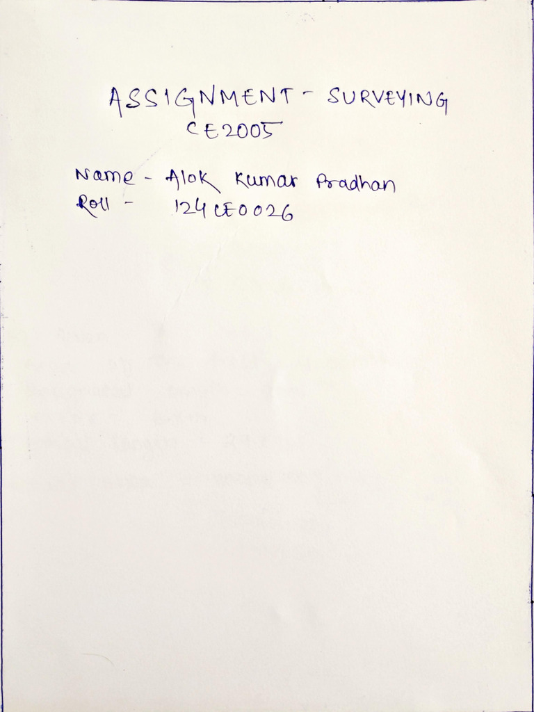 Surveying Assignment | PDF