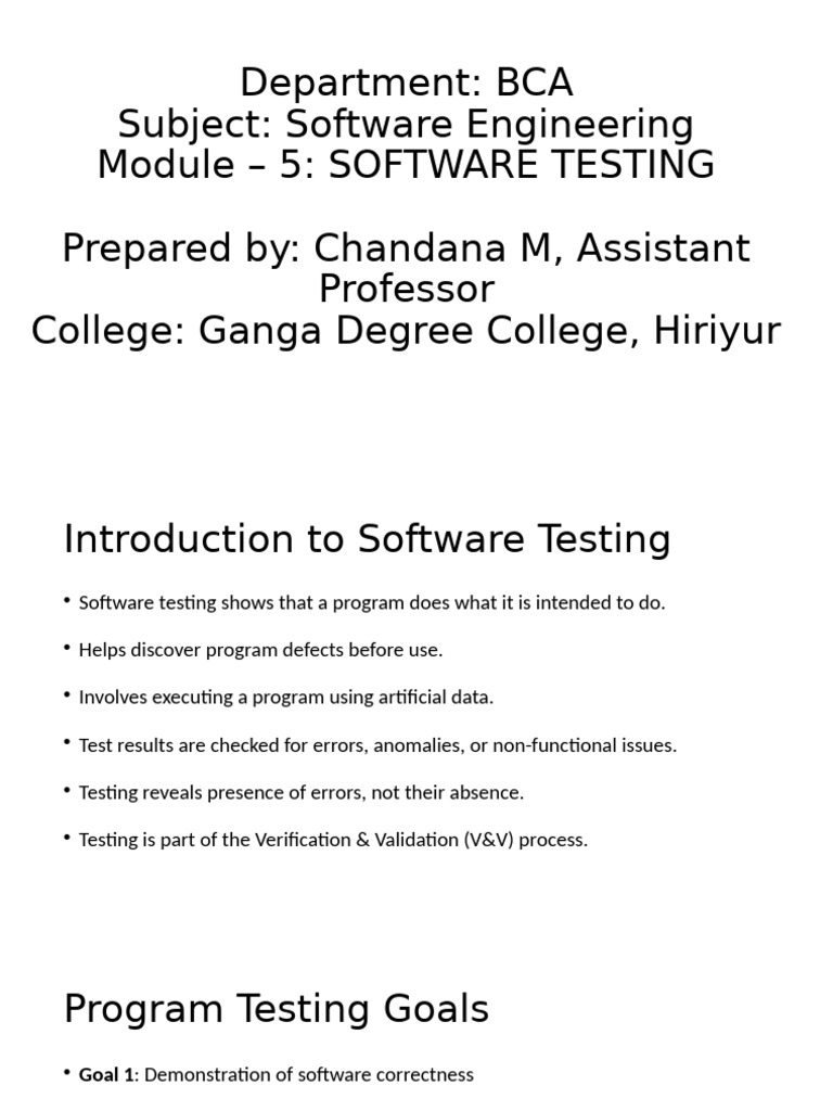 Software Testing Overview and Strategies | PDF | Software Testing ...
