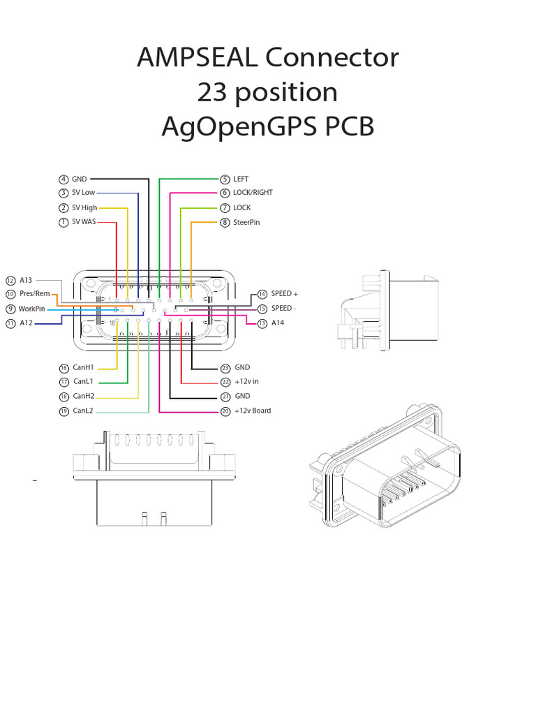 AgOpenGPS PCB AMPSEAL Connector Guide | PDF