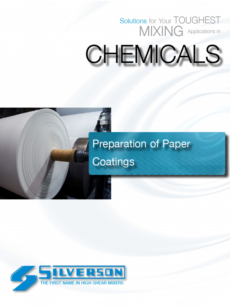 High Shear Mixing Solutions for Paper Coatings | PDF | Coating | Clay