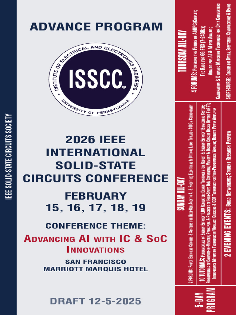 ISSCC 2026 Conference Program Overview | PDF | Artificial Intelligence ...