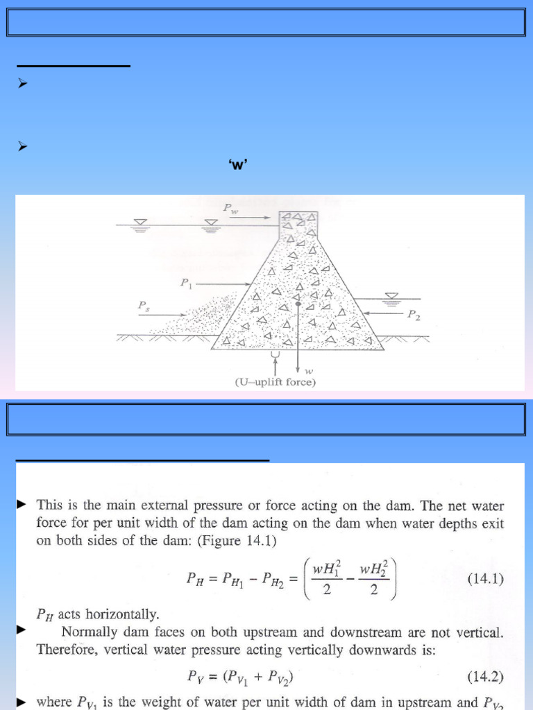 Gravity Dam | PDF | Dam | Force