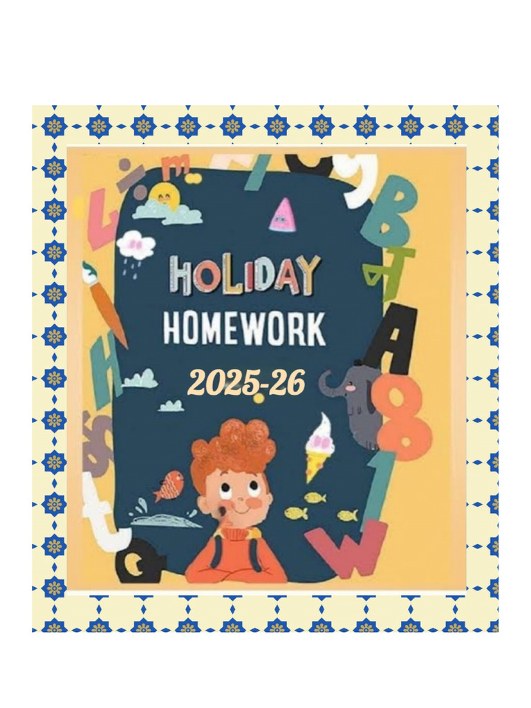 Winter Holiday Homework G-6 2025-26 | PDF | Angle | Perpendicular