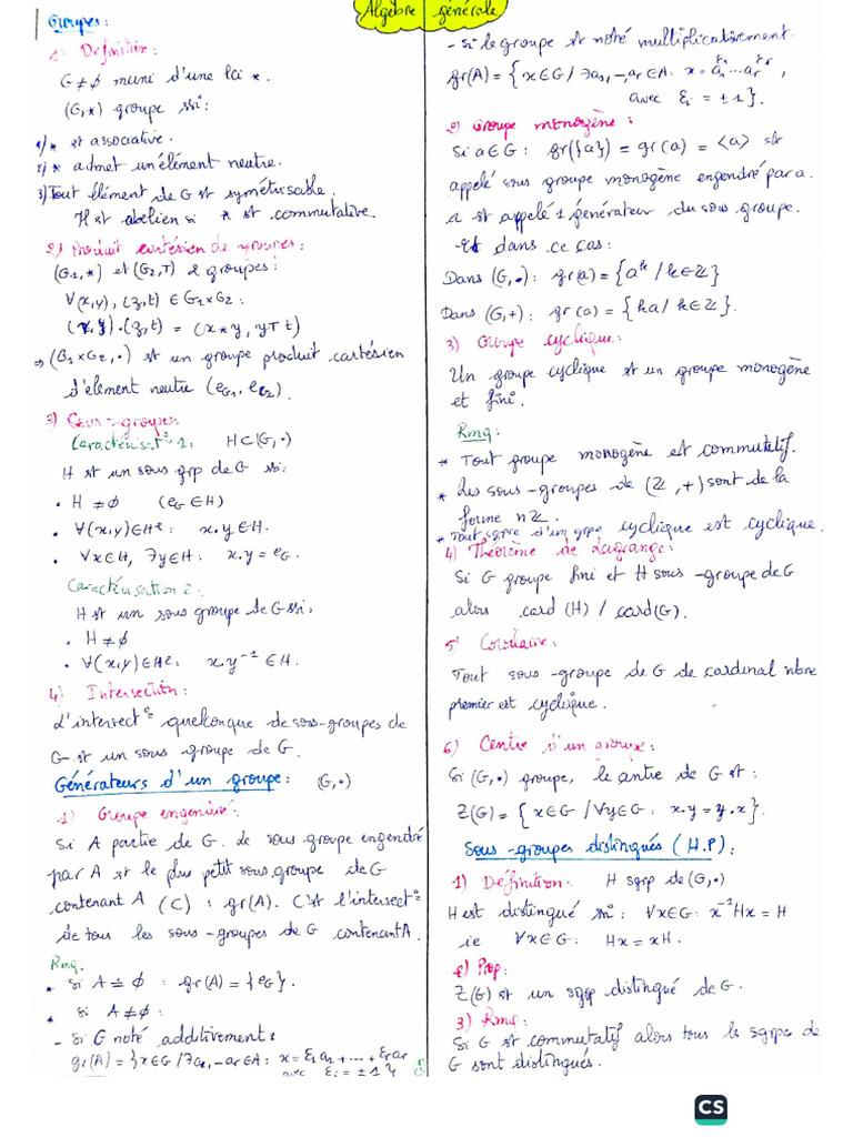 Résumés MATHS SPE (MS) | PDF
