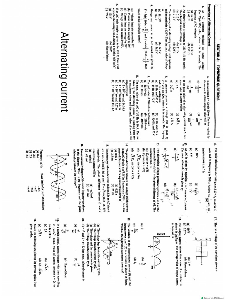 Alternating Current Sheet | PDF