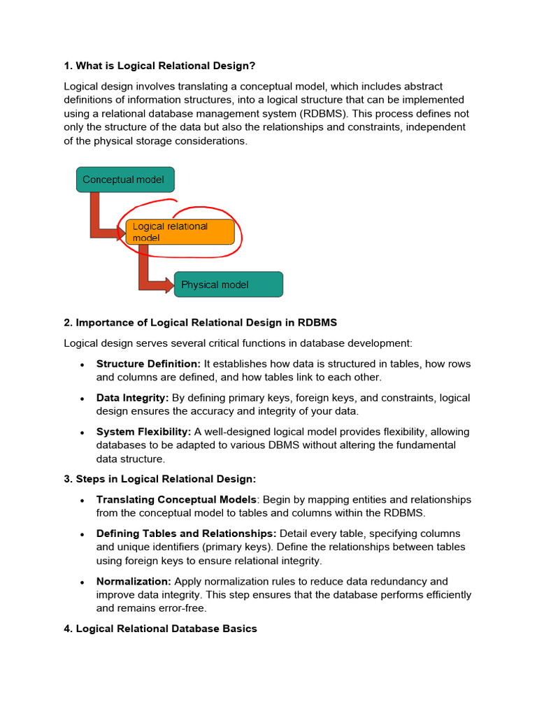 Understanding Logical Relational Design | PDF | Relational Database ...