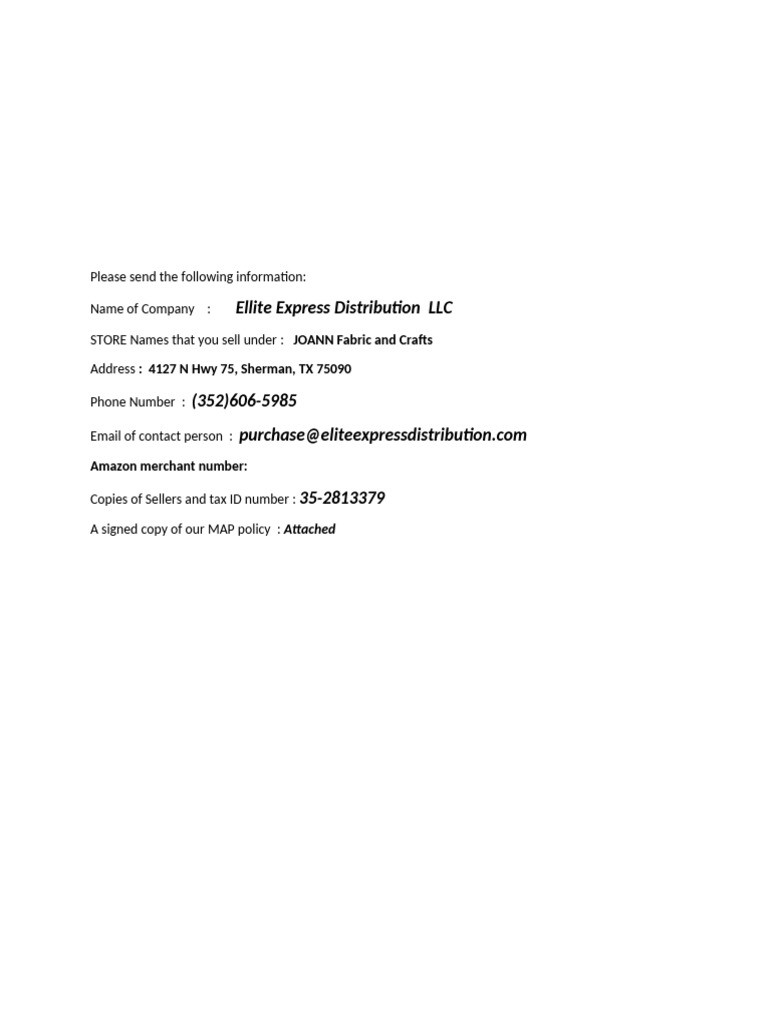 Please Send The Following Information | PDF