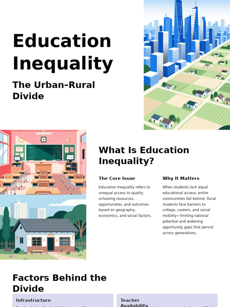 Bridging Urban-Rural Education Gaps | PDF | Economic Inequality ...