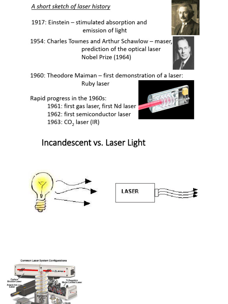 History and Basics of Laser Technology | PDF | Optical Fiber | Laser