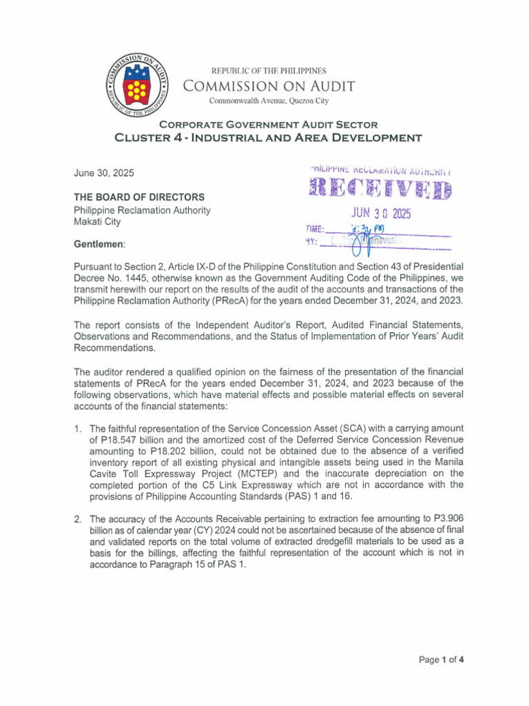 01-PRA2024 Transmittal Letters | PDF