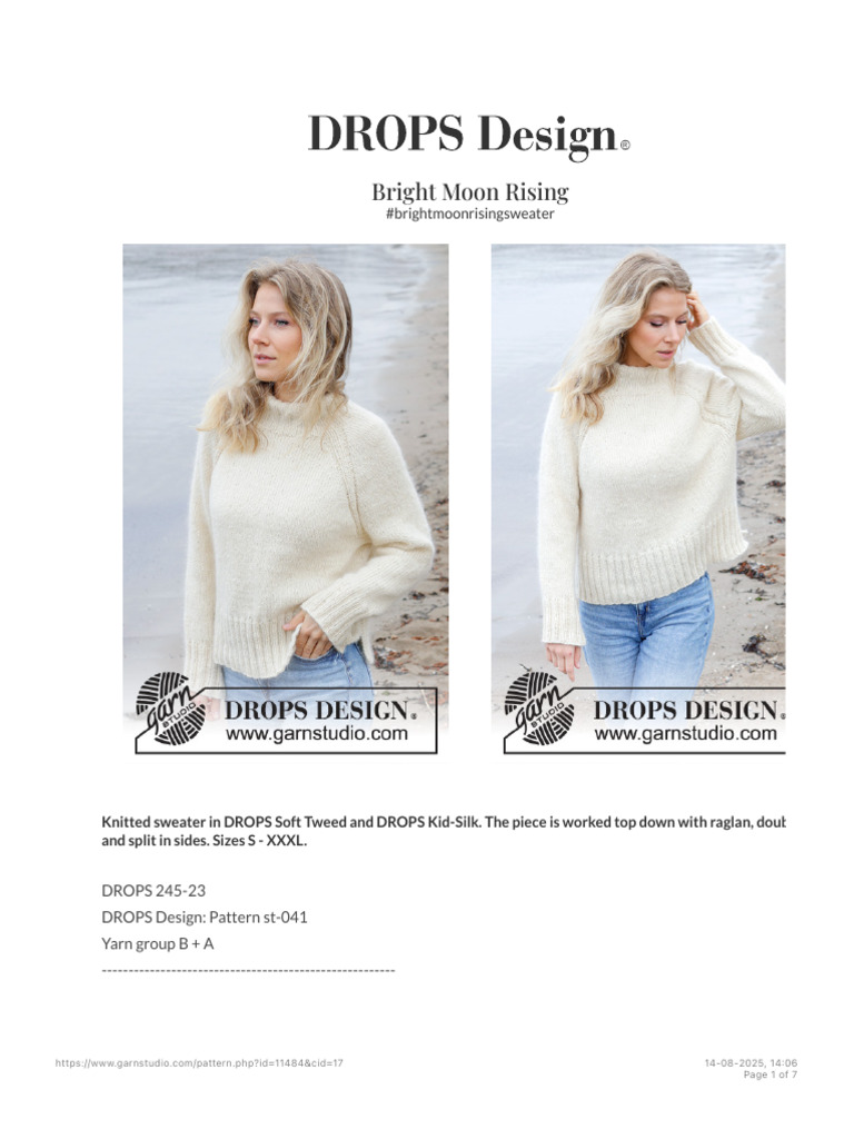 Knitted Raglan Sweater Pattern Guide | PDF | Knitting | Knitting Needle