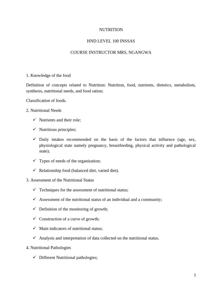 Comprehensive Guide to Nutrition Basics | PDF | Foods | Staple Foods