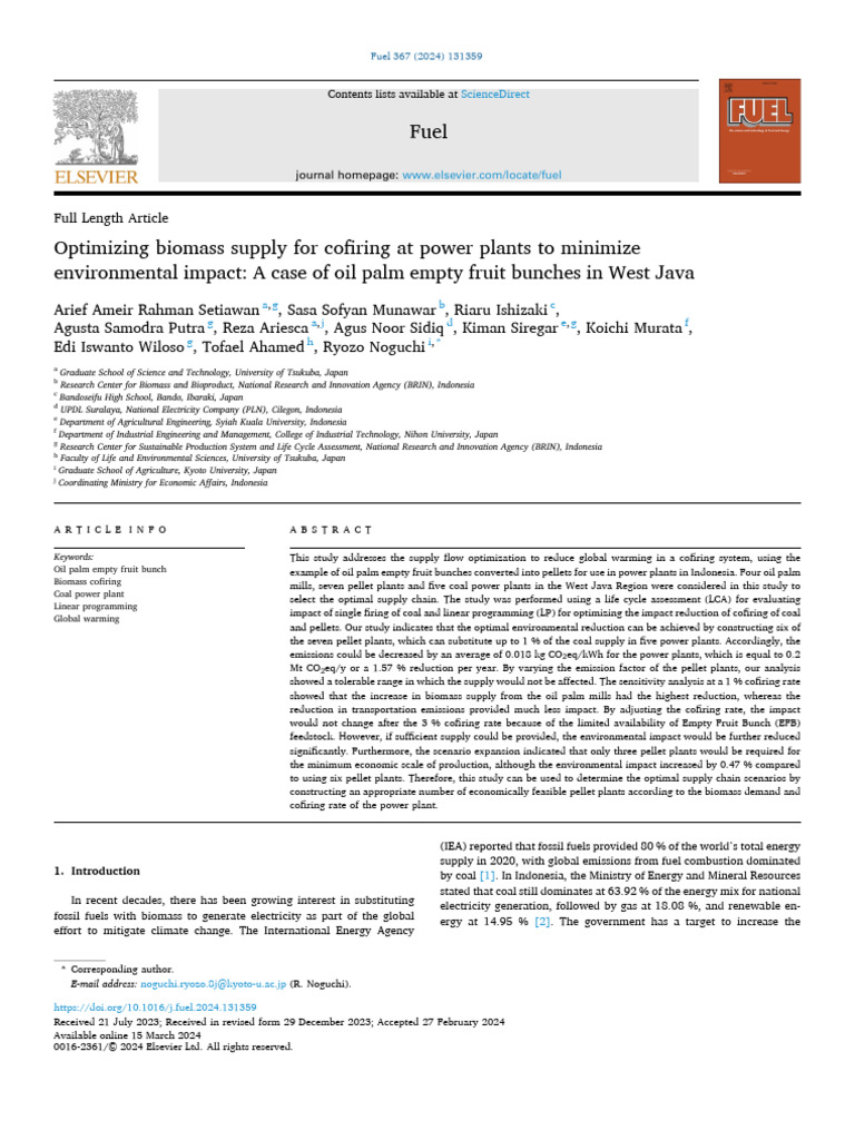Optimizing Biomass Cofiring in Power Plants | PDF | Coal | Life Cycle ...