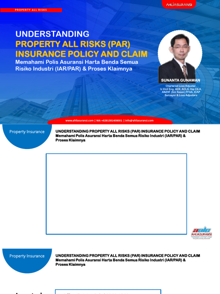 Property All Risks Insurance Guide | PDF | Financial Services ...
