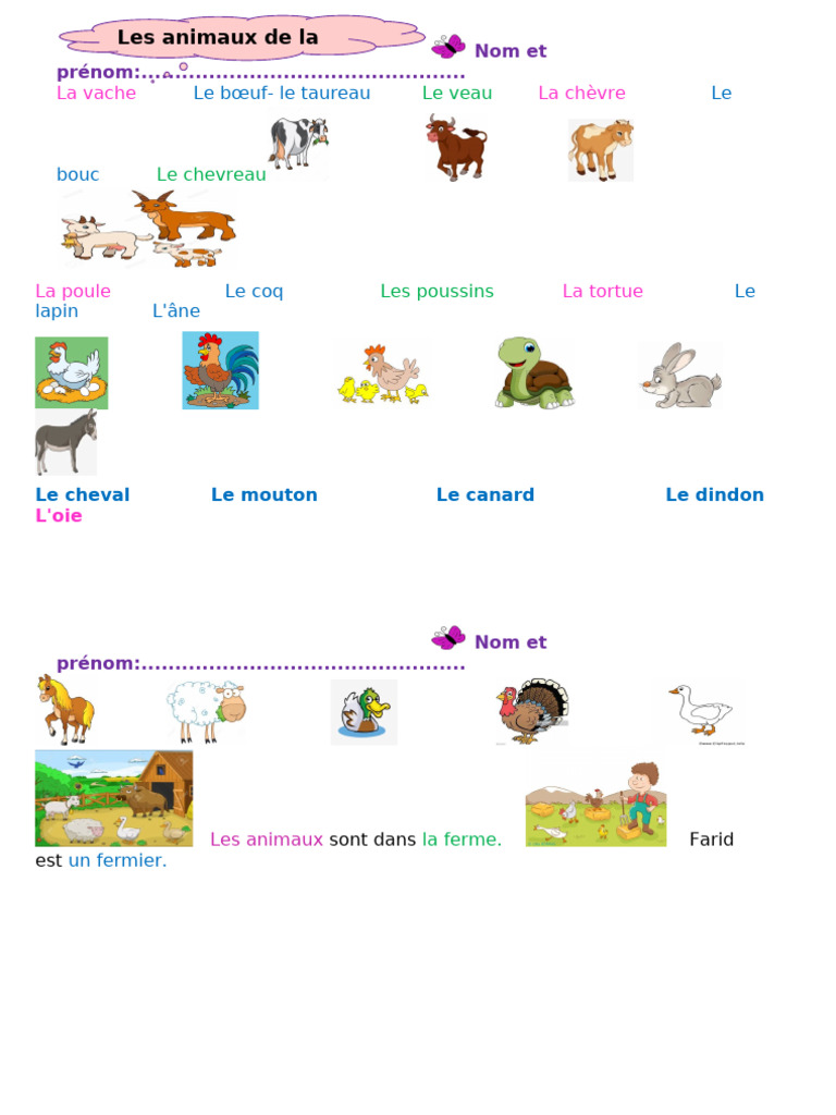 Animaux de la ferme et leur éleveur | PDF