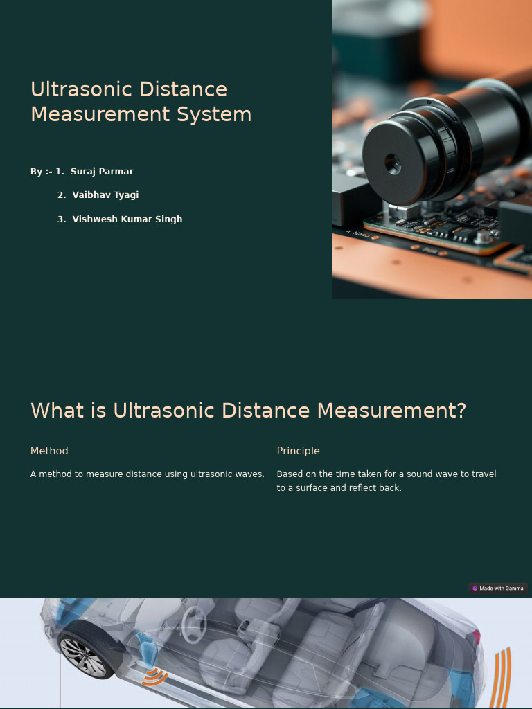 Ultrasonic Distance Measurement System | PDF | Arduino | Ultrasound