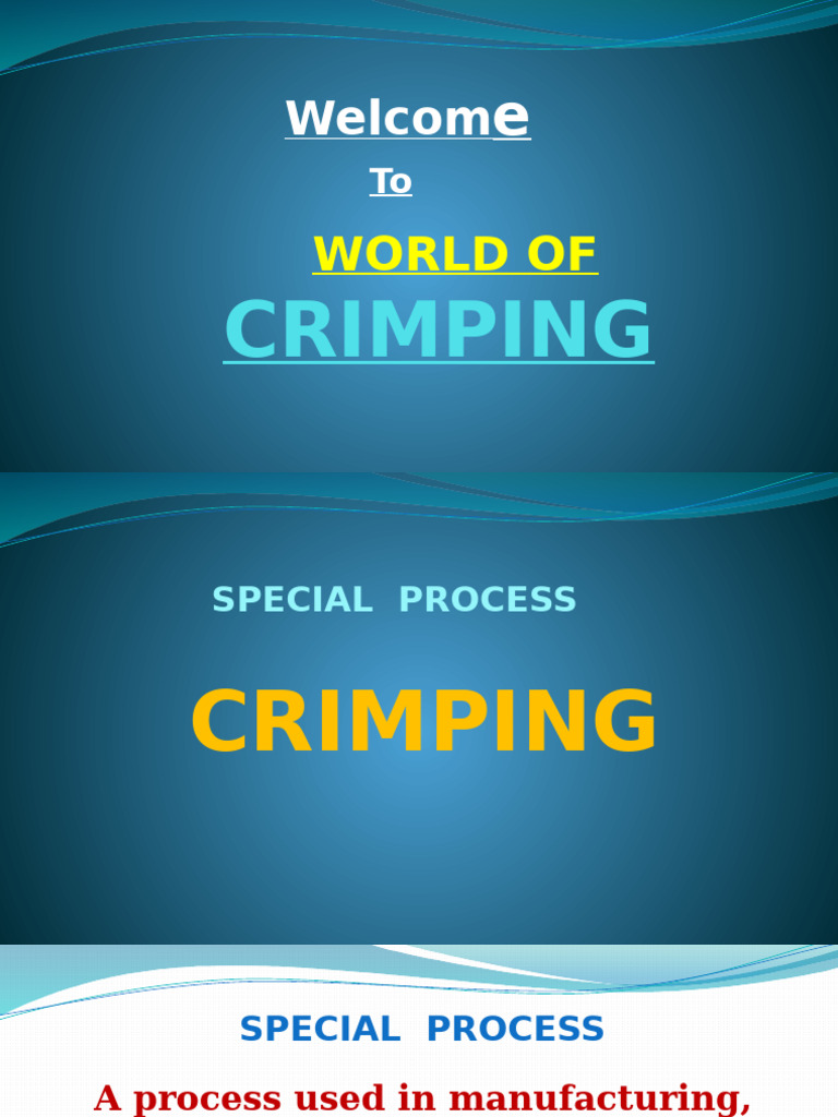 Crimping Process and Tools Guide | PDF | Electrical Connector ...