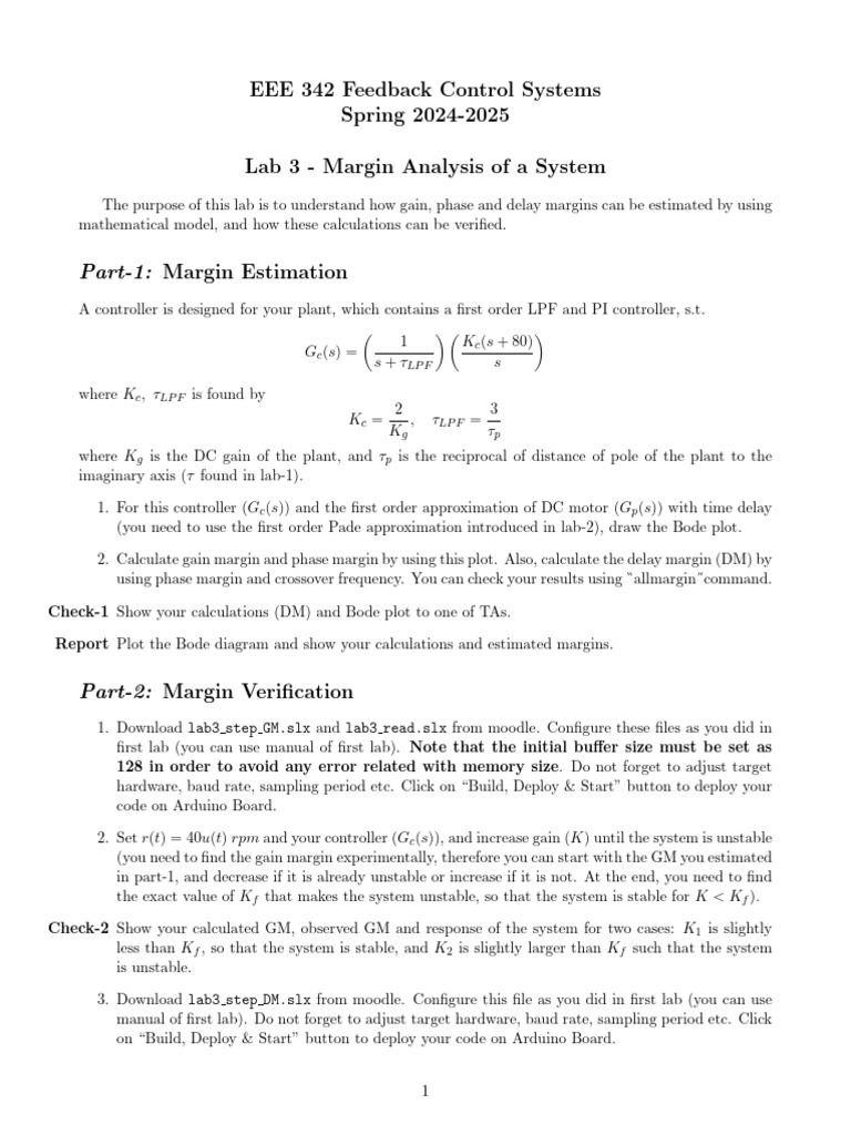 Lab3 Manual | PDF | Control Theory | Applied Mathematics