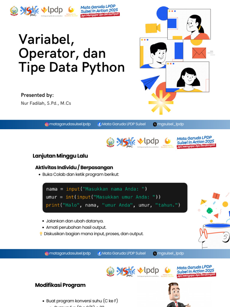 Variabel dan Tipe Data dalam Python | PDF