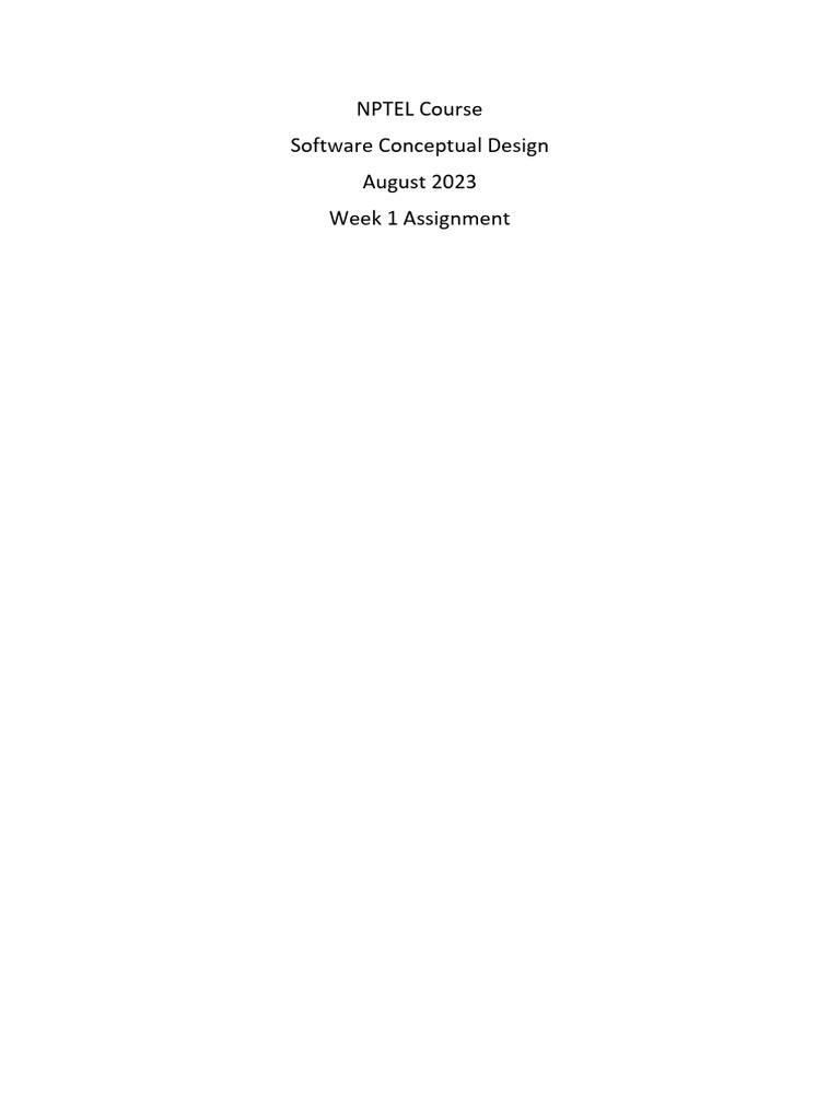 SCD_ASGN_WEEK_1 | PDF | Software Development | Software Release Life Cycle