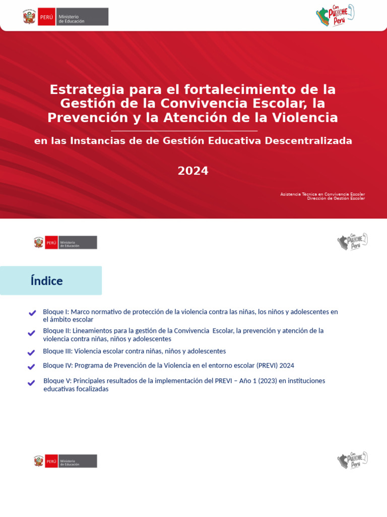 Estrategia para la Convivencia Escolar 2024 | PDF | Violencia | Abuso ...