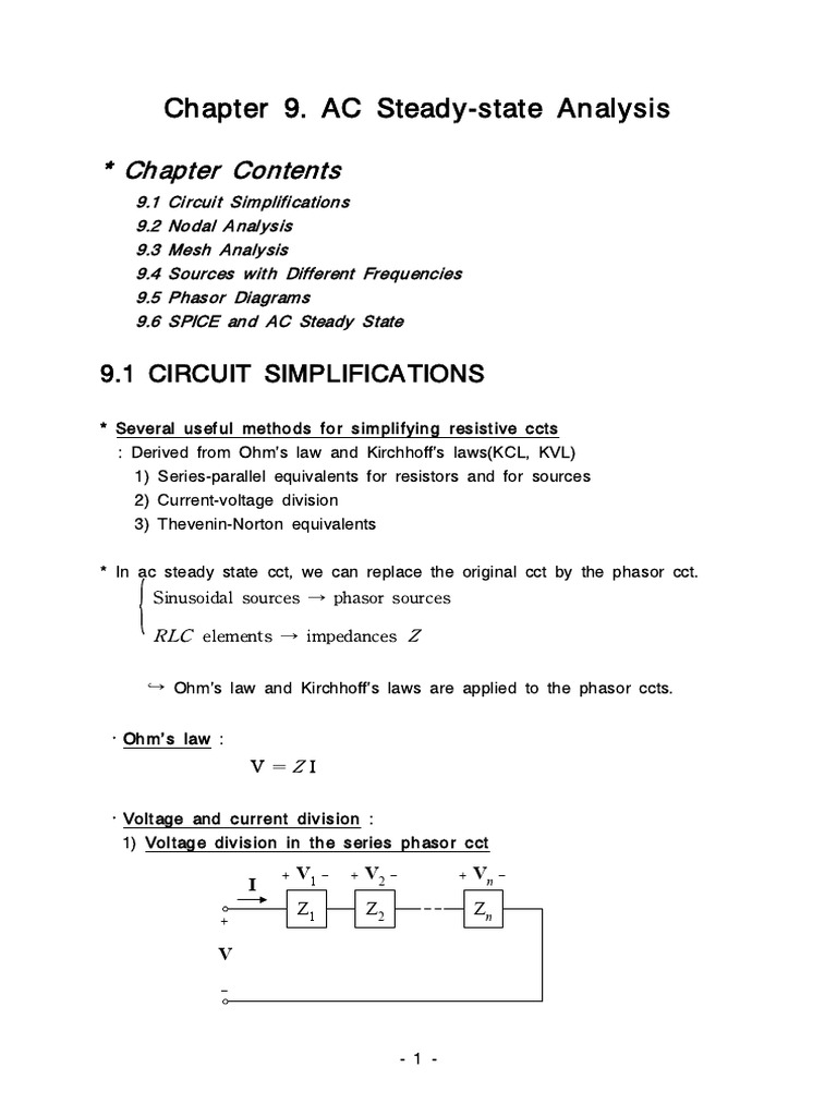 AC Steady-State Circuit Analysis Techniques | PDF | Electrical ...